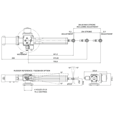 Hydraulic Ram T2 12V